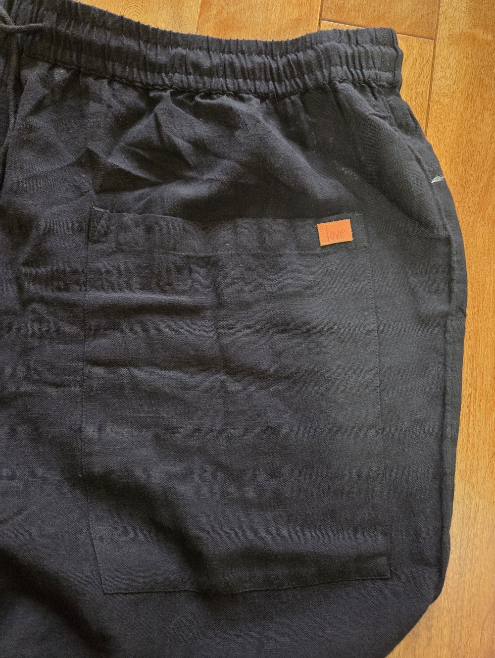 🆕️ Peace Love World Boheme Black  Wide-Leg Drawstring Pants Size XL - Picture 3 of 8